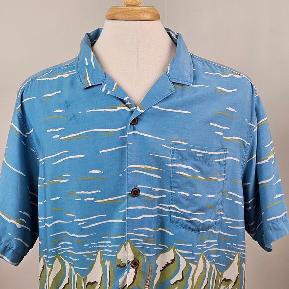 Patagonia Pataloha Hawaiian Shirt Tropical Button-Up | Men's XL | FLAWS - Picture 10 of 16